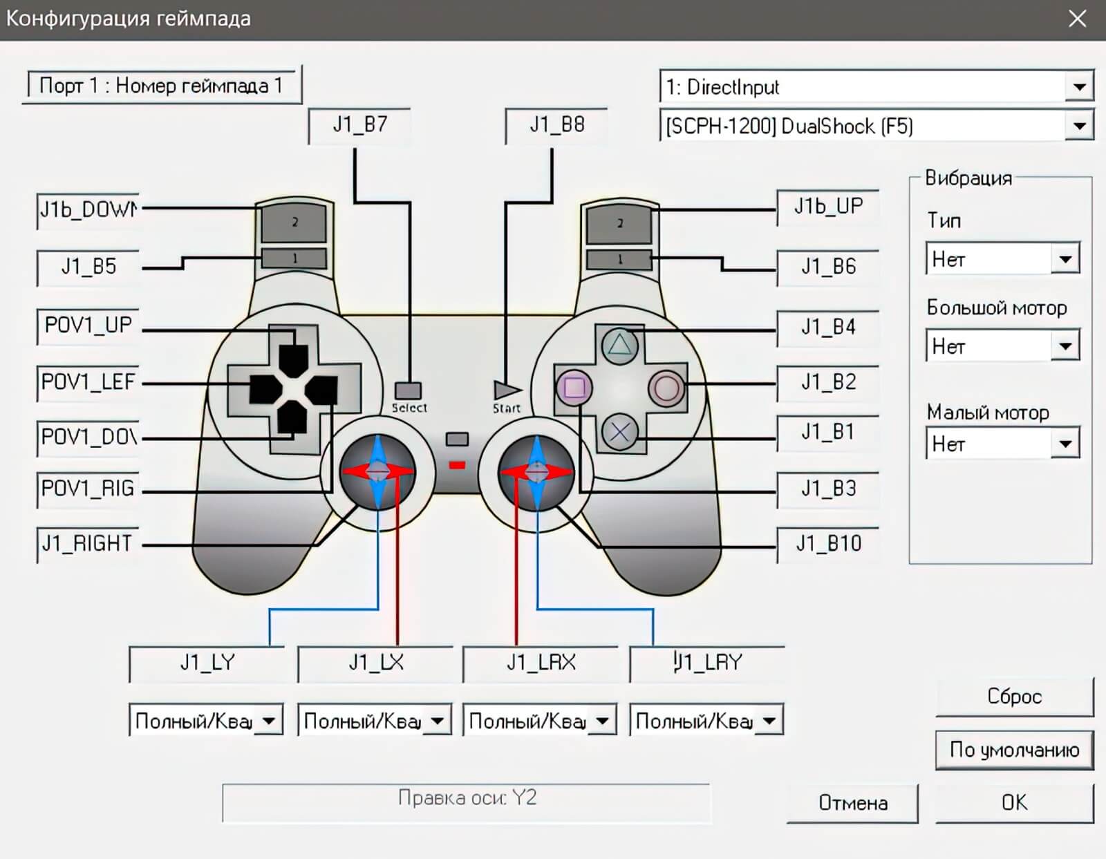 PlayStation - Настройка контроллеров